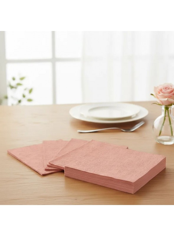 Guardanapo de Papel Alto Relevo Rose 33cm x 33cm Silver Festas 20 Unidades