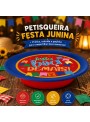 Prato Petisqueira Laminada Festa Junina Arraiá 18cm 8 Unidades