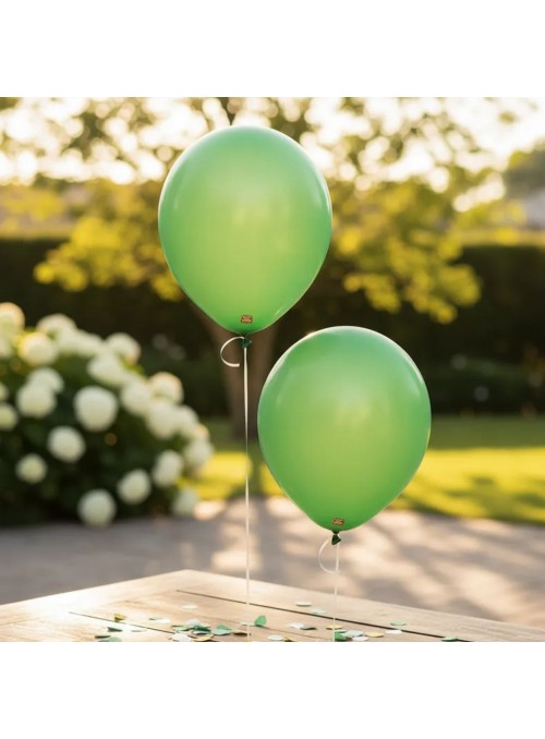Balão de Látex Verde Bandeira 11 Polegadas 28cm São Roque 50 Unidades