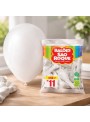Balão de Látex Branco Polar 11 Polegadas 28cm São Roque 50 Unidades