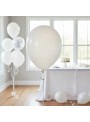Balão de Látex Branco Polar 11 Polegadas 28cm São Roque 50 Unidades