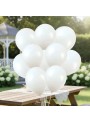 Balão de Látex Branco Polar 11 Polegadas 28cm São Roque 50 Unidades