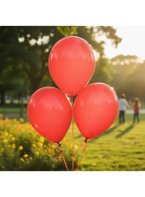 Balão de Látex Vermelho Quente 11 Polegadas 28cm São Roque 25 Unidades