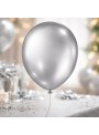 Balões de Látex Prata Metálico 11 Polegadas 28cm São Roque 25 Unidades