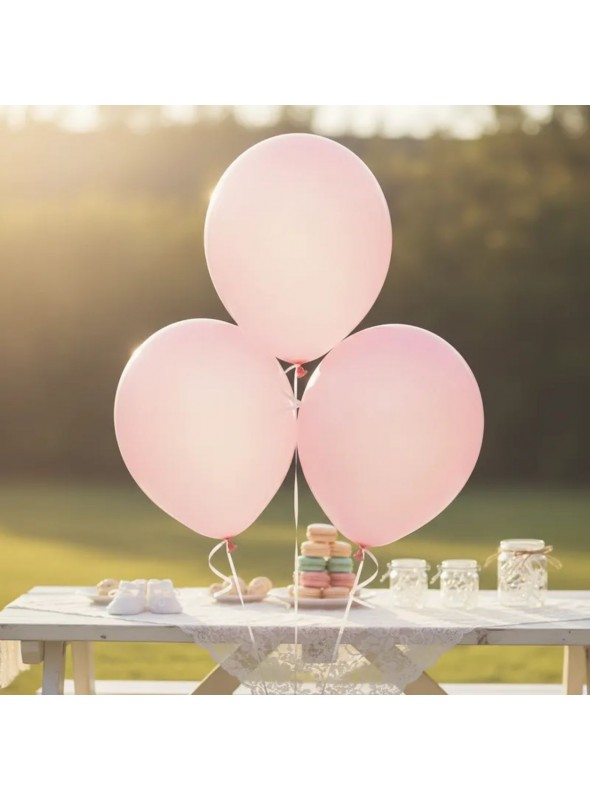Balão de Látex Rosa Baby 11 Polegadas 28cm São Roque 50 Unidades