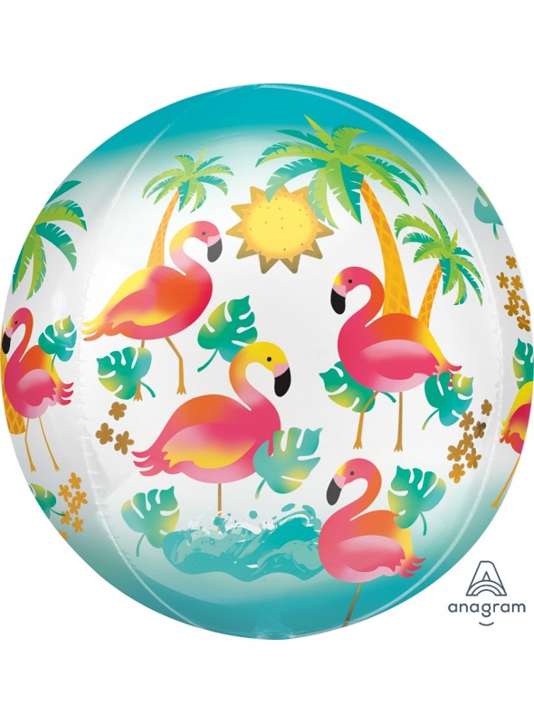 Balão Metalizado Orbz Flamingos – 1 unidade