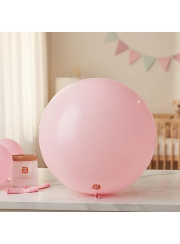 Balão de Látex Rosa Baby 5 Polegadas 13cm São Roque 50 Unidades