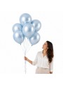 Balões de Látex Azul Metálico 11 Polegadas 28cm São Roque 25 Unidades