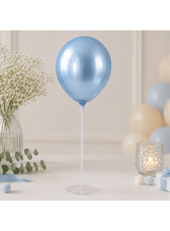 Balões de Látex Azul Soft Metálico 05 Polegadas 13cm São Roque 25 Unidades