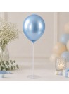 Balões de Látex Azul Soft Metálico 05 Polegadas 13cm São Roque 25 Unidades