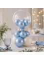 Balões de Látex Azul Soft Metálico 05 Polegadas 13cm São Roque 25 Unidades