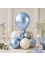 Balões de Látex Azul Soft Metálico 05 Polegadas 13cm São Roque 25 Unidades