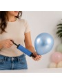 Balões de Látex Azul Soft Metálico 05 Polegadas 13cm São Roque 25 Unidades