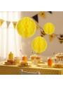 Enfeite Globo Colmeia Amarelo 3 Und Decoração Festa