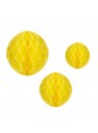 Enfeite Globo Colmeia Amarelo 3 Und Decoração Festa