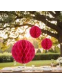 Enfeite Globo Colmeia Pink 3 Und Decoração Festa