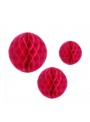 Enfeite Globo Colmeia Pink 3 Und Decoração Festa