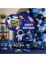Balão Metalizado Happy Birthday  Astronauta 16 Polegadas 43cm