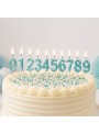 Vela de Aniversário Mini Design Número 0 Tiffany