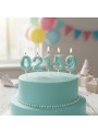 Vela de Aniversário Mini Design Número 0 Tiffany