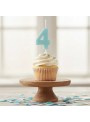 Vela de Aniversário Mini Design Número 4 Tiffany