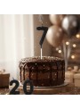Vela De Aniversário Número 7 Glitter Preto 14,5cm Velas Aniversário