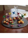 Palito para Decoração Petisco Catavento Colorido 12cm Silver Festas 12 Unidades