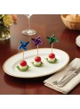 Palito para Decoração Petisco Catavento Colorido 12cm Silver Festas 12 Unidades