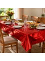 Toalha de Mesa Retangular Vermelha Metalizada 137cm x 183cm