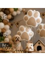 Balão Metalizado Patinha Cachorro Candy 45x52cm Festa Pet