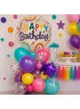 Balão Bubble Happy Birthday Colorido 18 Polegadas 45cm
