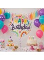 Balão Bubble Happy Birthday Colorido 18 Polegadas 45cm