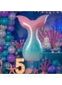 Balão Metalizado Cauda Sereia Candy Fundo Mar 33 Pol 85cm