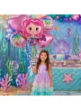 Kit Balões Metalizados Sereia Rosa Happy Bday Com 5 Und
