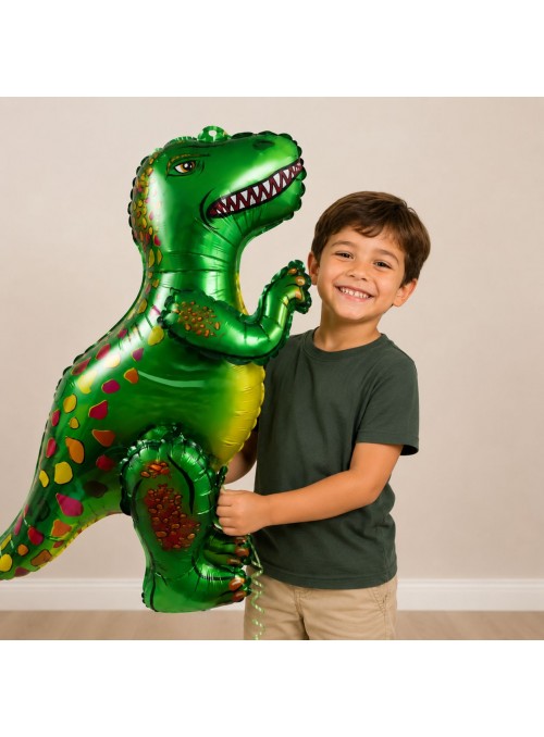 Balão Metalizado Dinossauro Rex 53x64 Cm Festa Dinossauro