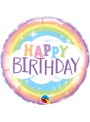 Balão Metalizado Aniversário Arco Íris – 1 unidade