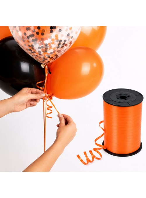 Fitilho de Plástico para Balões Laranja 5mmx228,6m Ponto das Festas