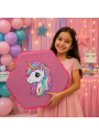Pinhata Unicórnio Charm Glitter Bastão Máscara Bam Festas