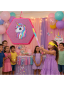 Pinhata Unicórnio Charm Glitter Bastão Máscara Bam Festas