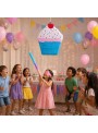 Pinhata Cupcake Com Bastão Máscara E Confetes Bam Festas