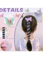 Presilha Laço Espiral De Cabelo Feminino Borboleta 1 Par
