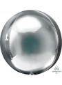 Balão Metalizado 3D Orbz Prata – 1 unidade