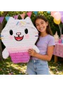 Pinhata Gatocake Com Bastão Máscara E Confetes Bam Festas