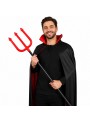 Tridente De Plástico Vermelho Desmontável 100cm Halloween