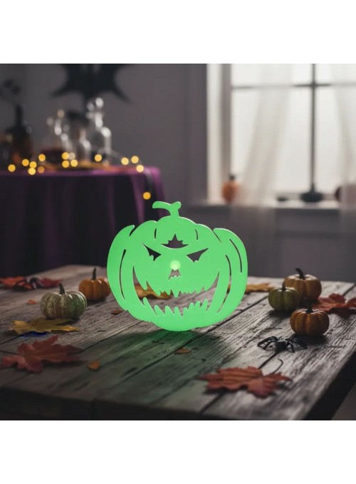 Enfeite Decorativo Festa Halloween Abóbora Neon 25,5cm