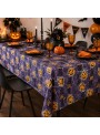 Tnt Estampado Abóbora Com Fundo Roxo Halloween 2m X 1,40m