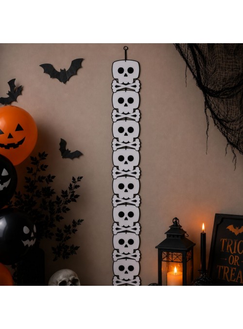 Enfeite Decorativo para Pendurar Halloween Caveira 118cm