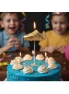 Vela De Aniversário Chuteira Dourada Para Festa Futebol 1 Un
