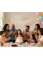 Faixa Decorativa Feliz Aniversário Colorido Pastel 4,0 Metros Silver Festas