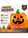 Balão Metalizado Abóbora 24 Polegadas 61cm Decoração Halloween Flutua com Gás Hélio